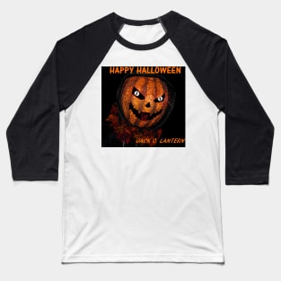 Custom Halloween card / t shirt Jack O Lantern Baseball T-Shirt